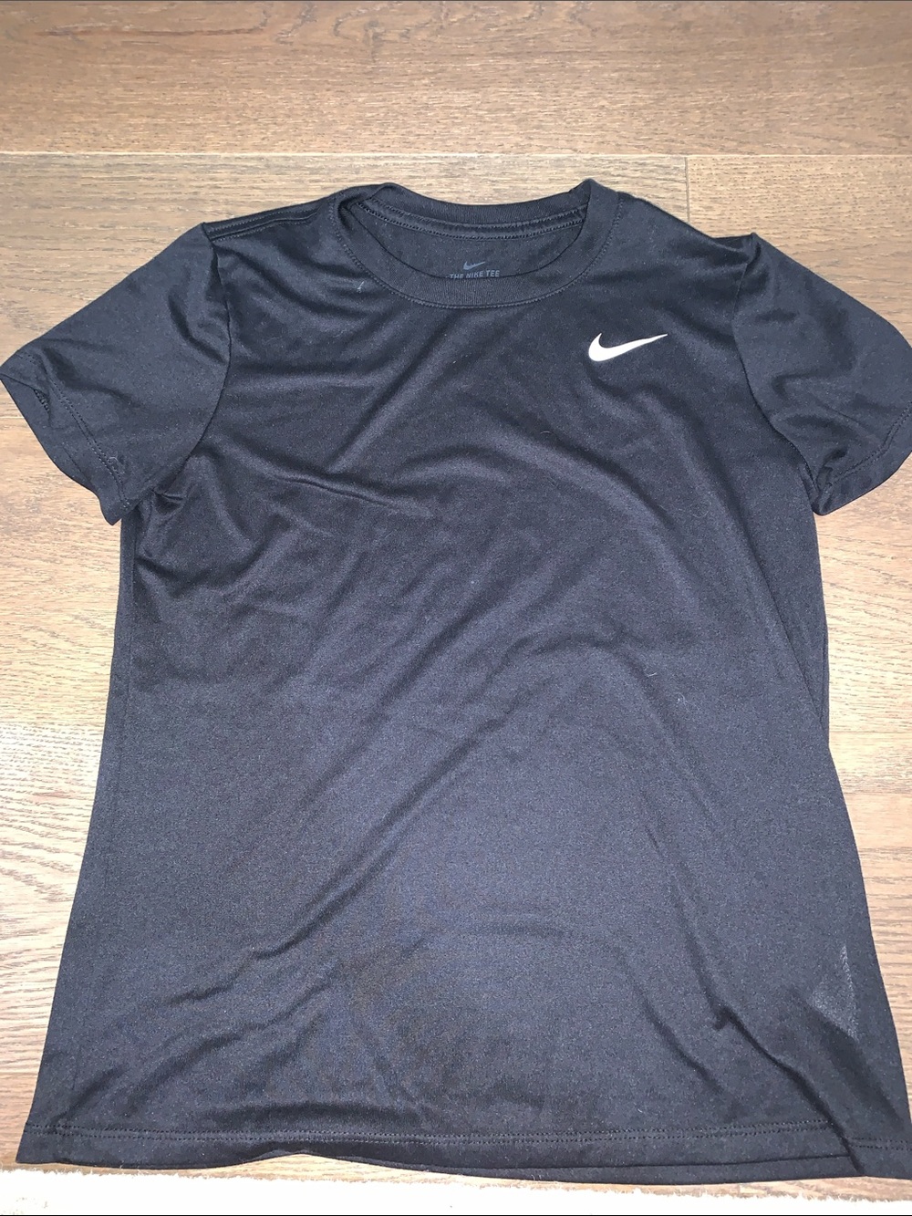 Nike Black Short-Sleeve Swoosh Athletic Tee